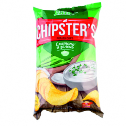 Чіпси Chipsters сметана-зелень 130 г